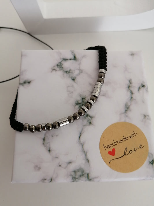 Bracelet Hématite "I Love You"