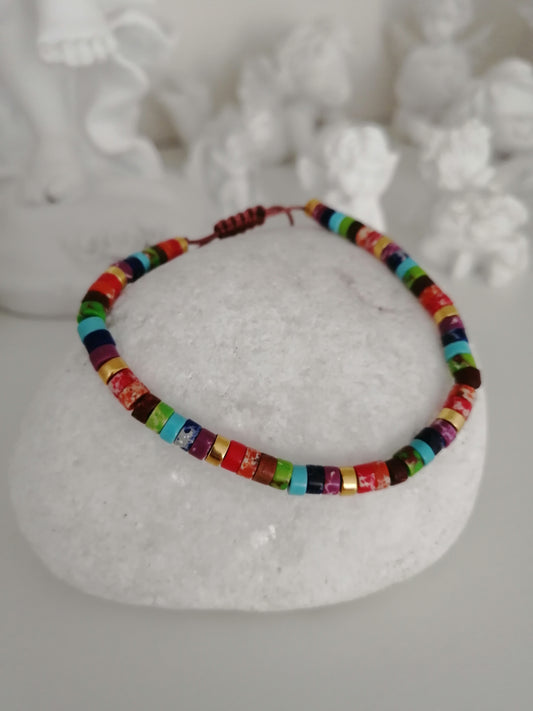 Bracelet réglable Arc-en-ciel