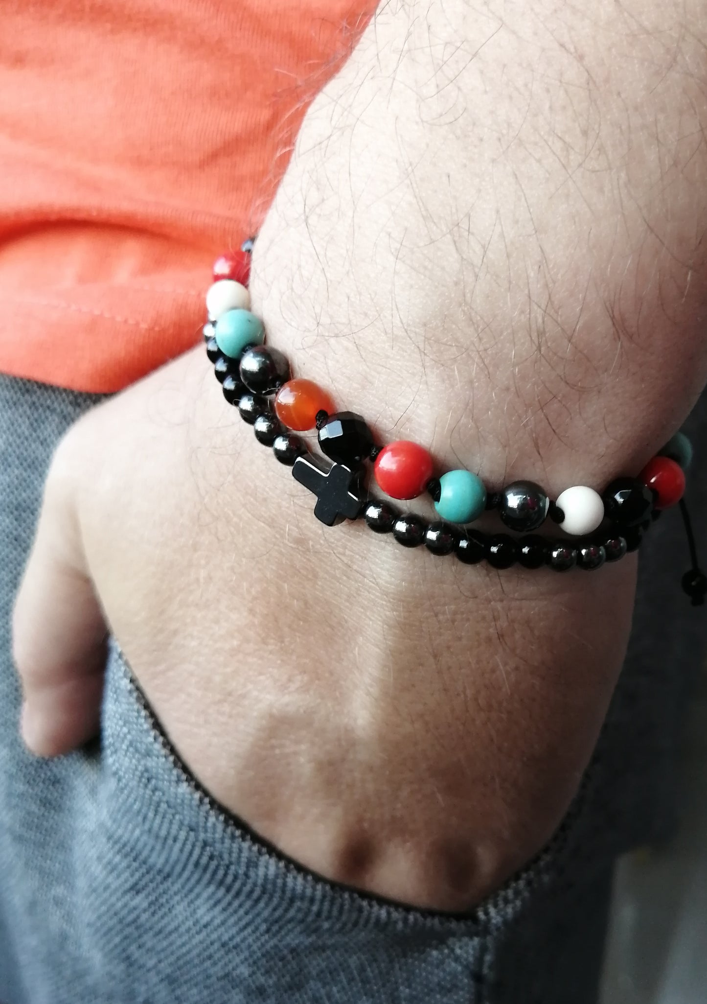 Duo cross bracelet