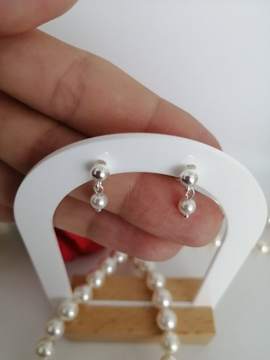 Boucles d'oreilles en perles Swarovski 4mm