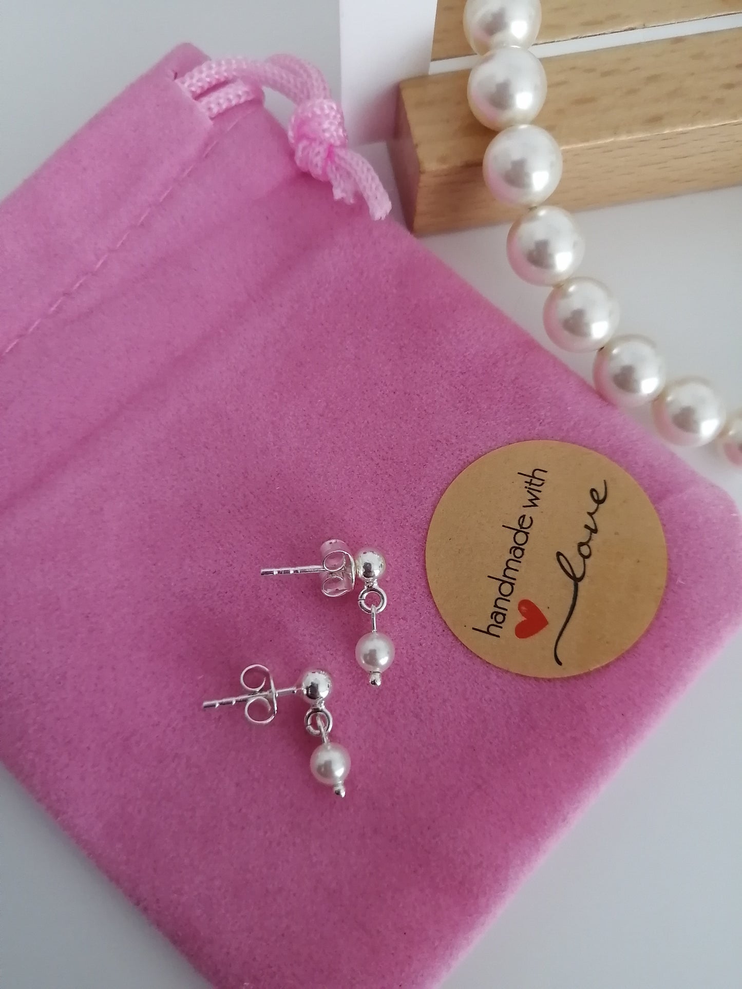 Boucles d'oreilles en perles Swarovski 4mm