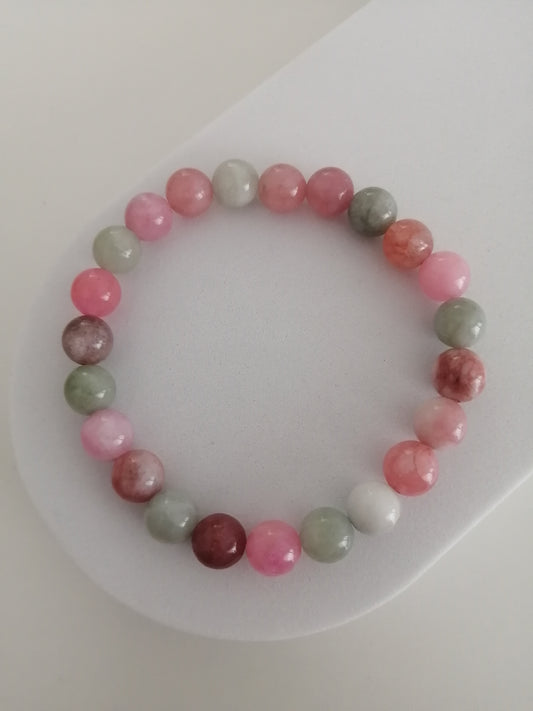 Bracelet Jade coloré 8mm
