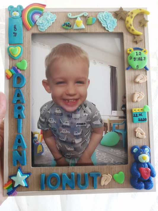 Cadre cadeau pour la naissance d'un enfant