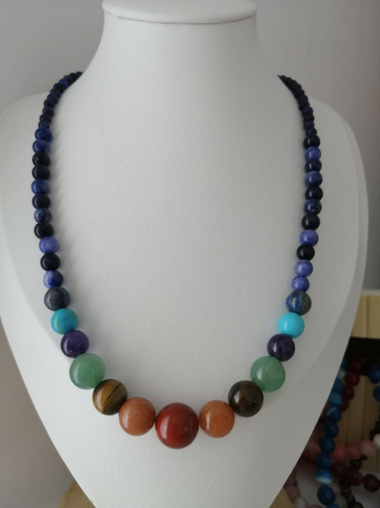 Collier Sodalite 7 Chakras