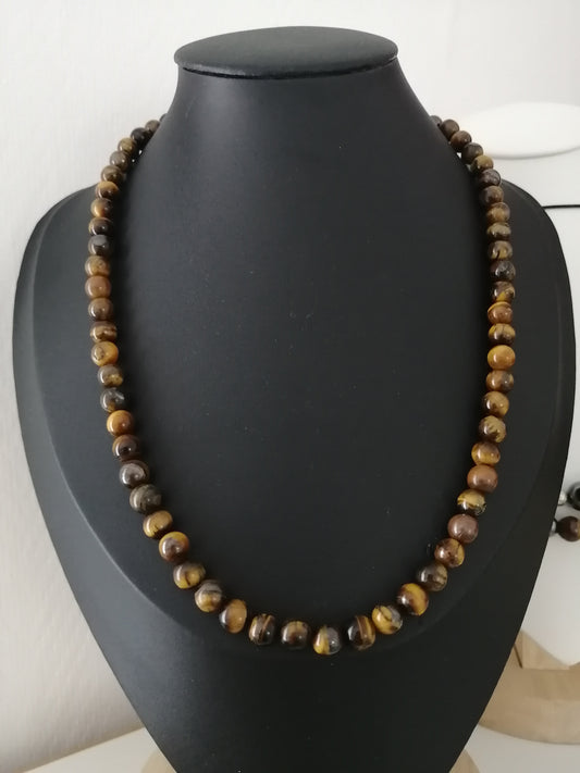 Collier Oeil de tigre 6mm