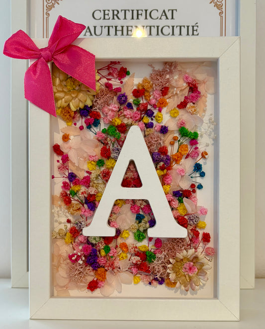 Cadre fleurs séchées personnalisé