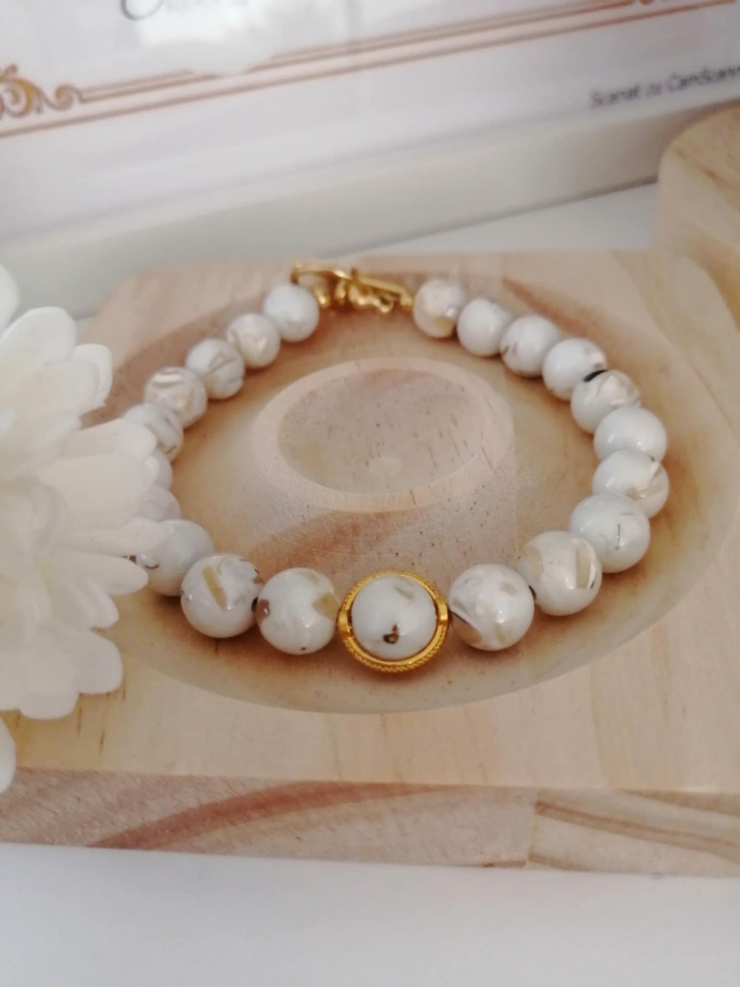 Set Soleil bracelet et boucles d'oreilles magnésite