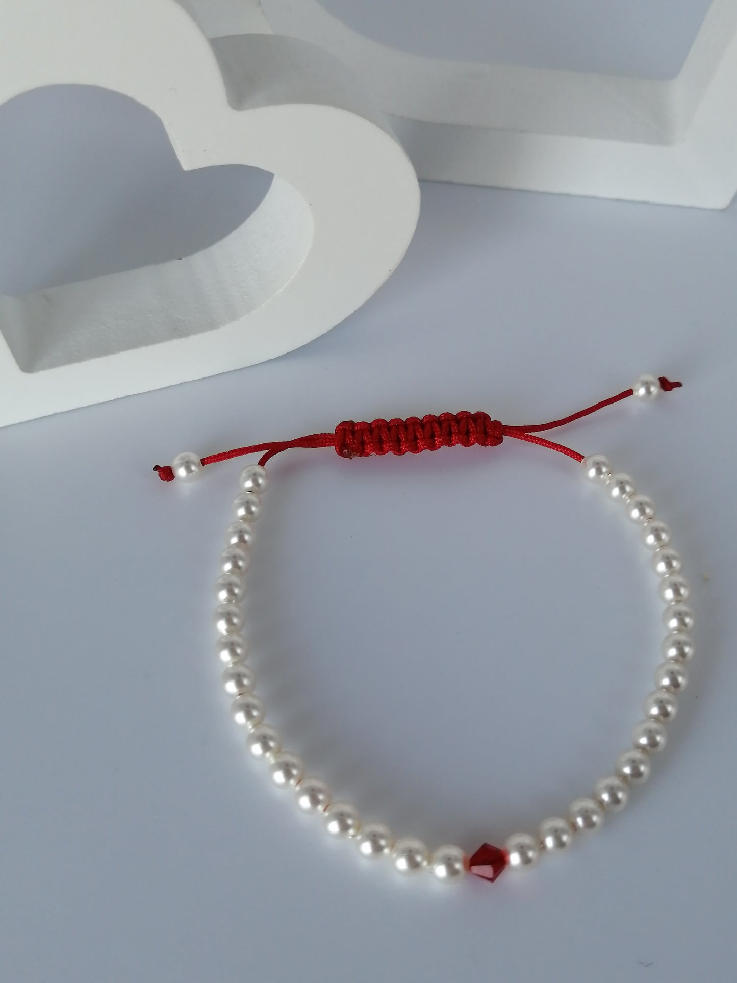 Verstelbare Swarovki parelarmband