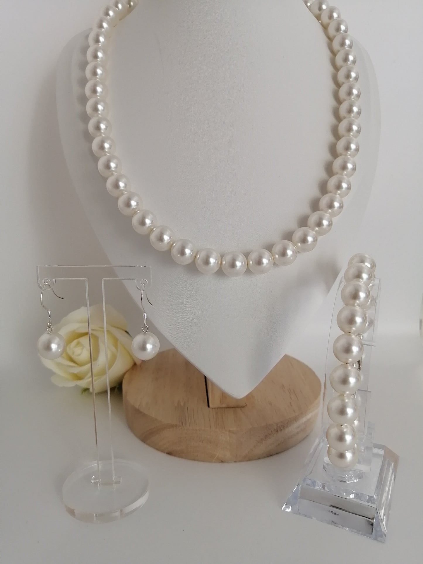 Boucles d'oreilles en perles Swarovski 10mm Lady