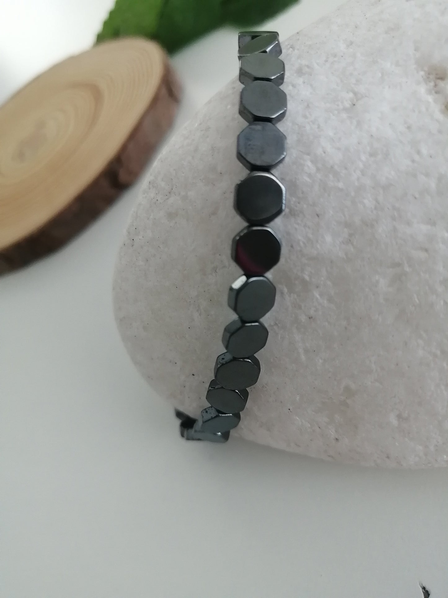 Hematiet hexagon armband