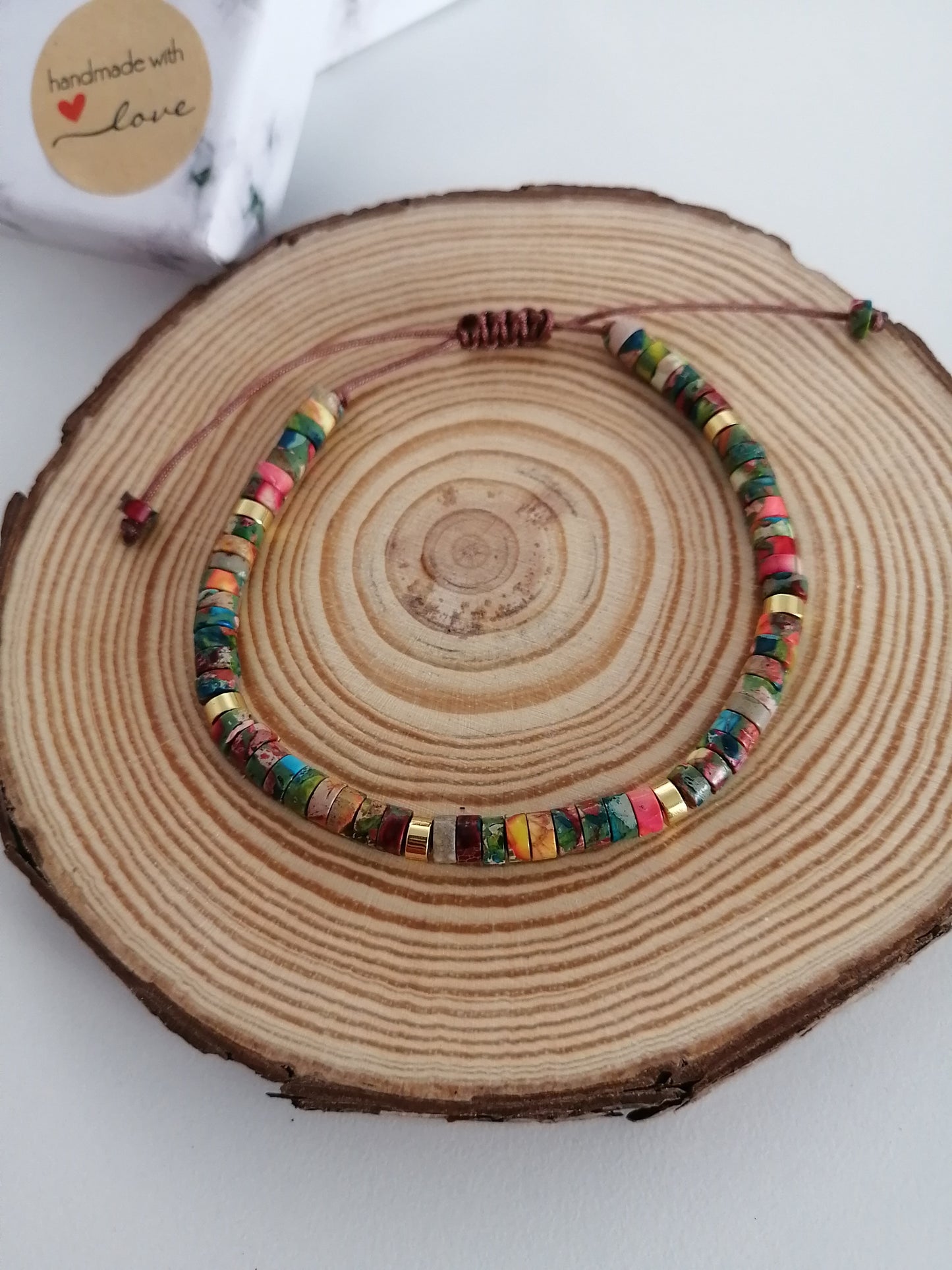 Verstelbare armband van keizersjaspis