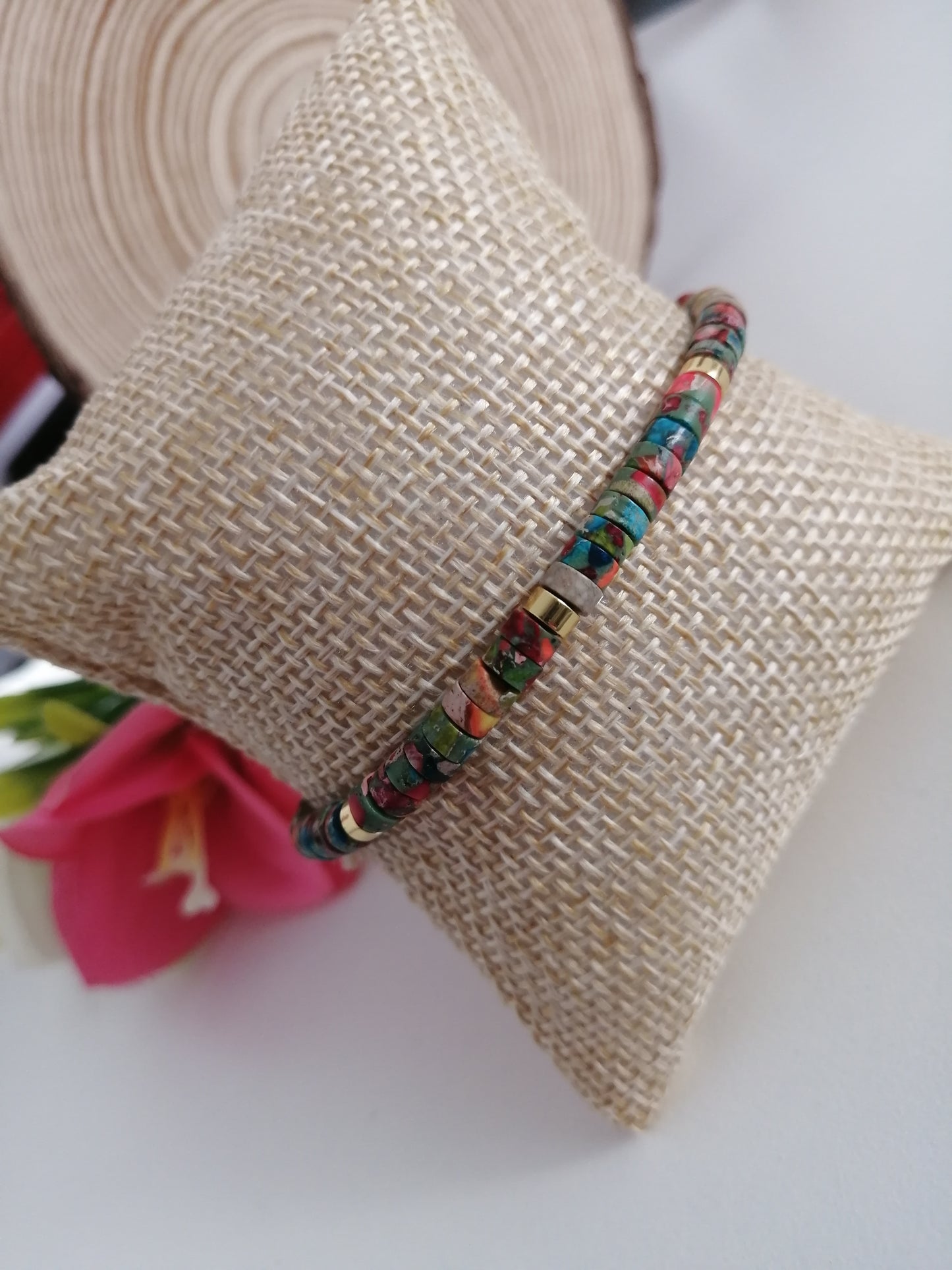 Verstelbare armband van keizersjaspis