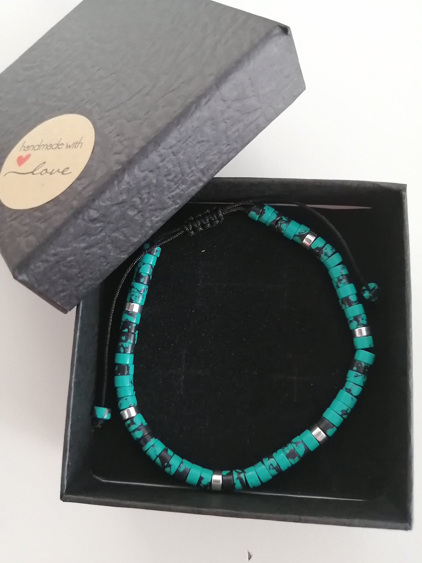 Verstelbare blauwe jaspis armband