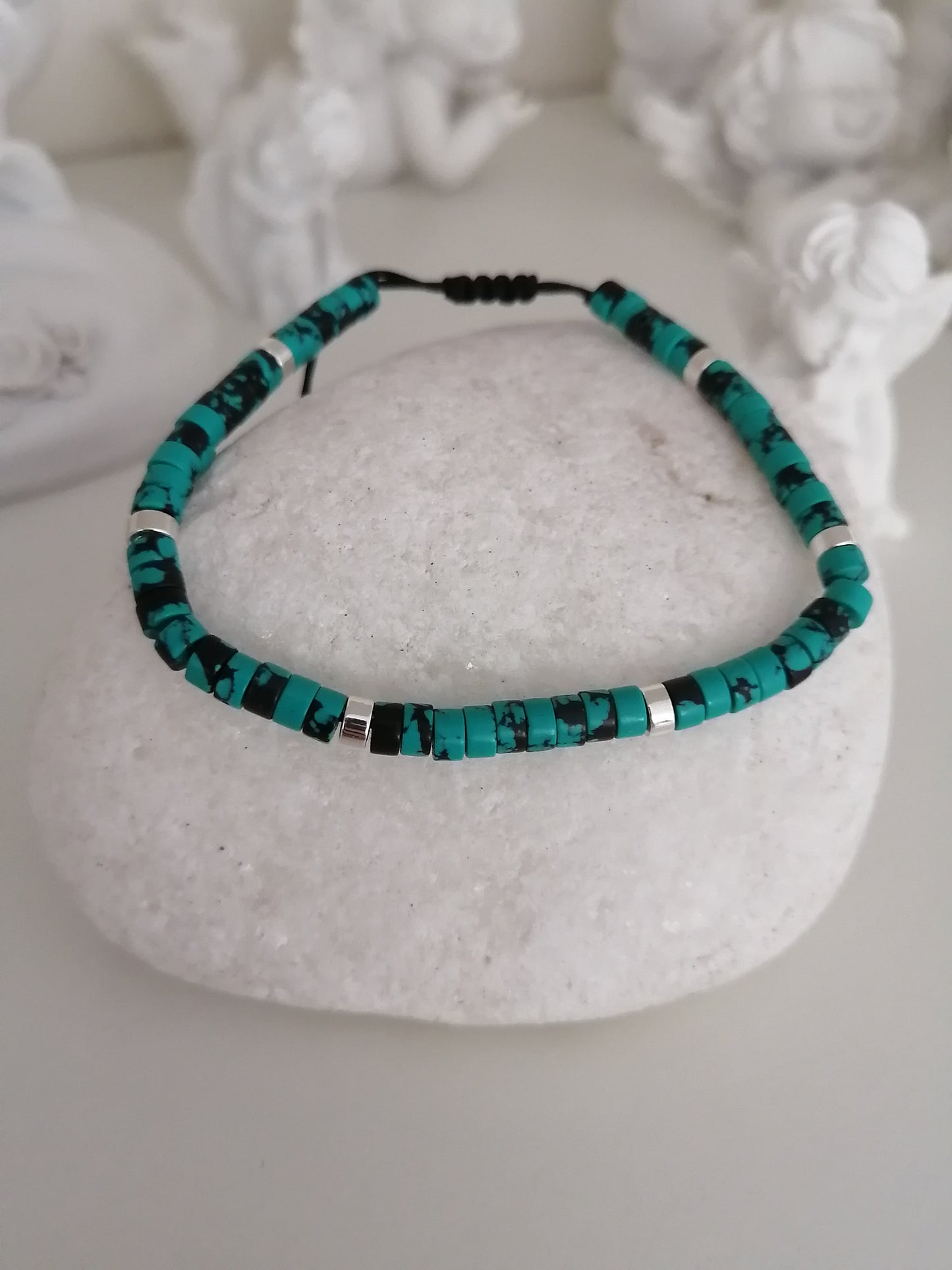 Verstelbare blauwe jaspis armband