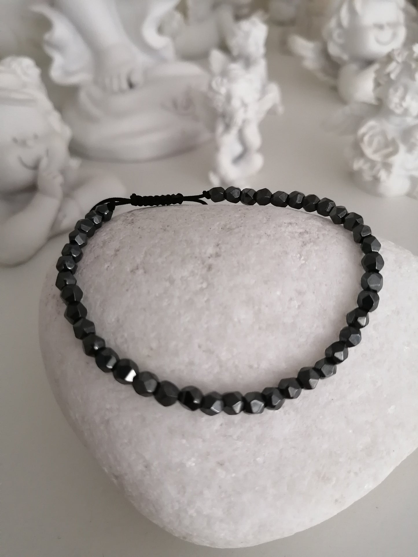 4mm Faceted Hematite Bracelet