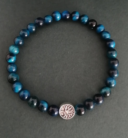 Tiger's Eye Tree of Life Bracelet