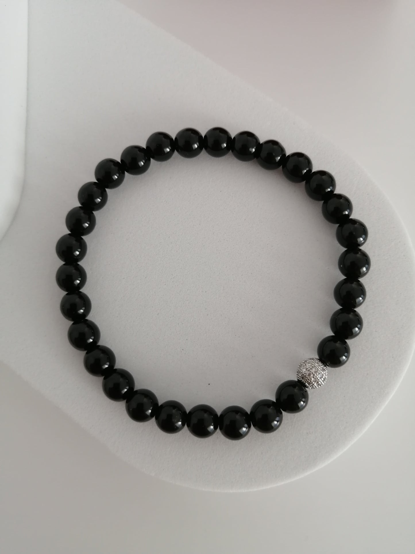 Onyx zirkonia armband