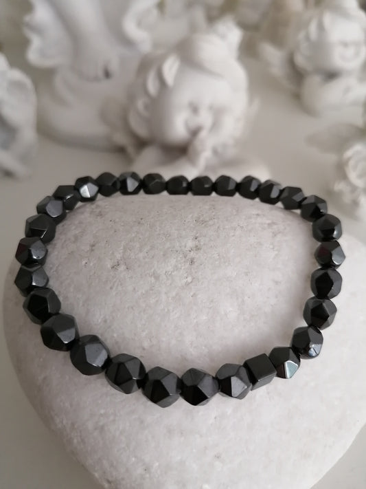 Bracelet Hématite à facettes 6mm