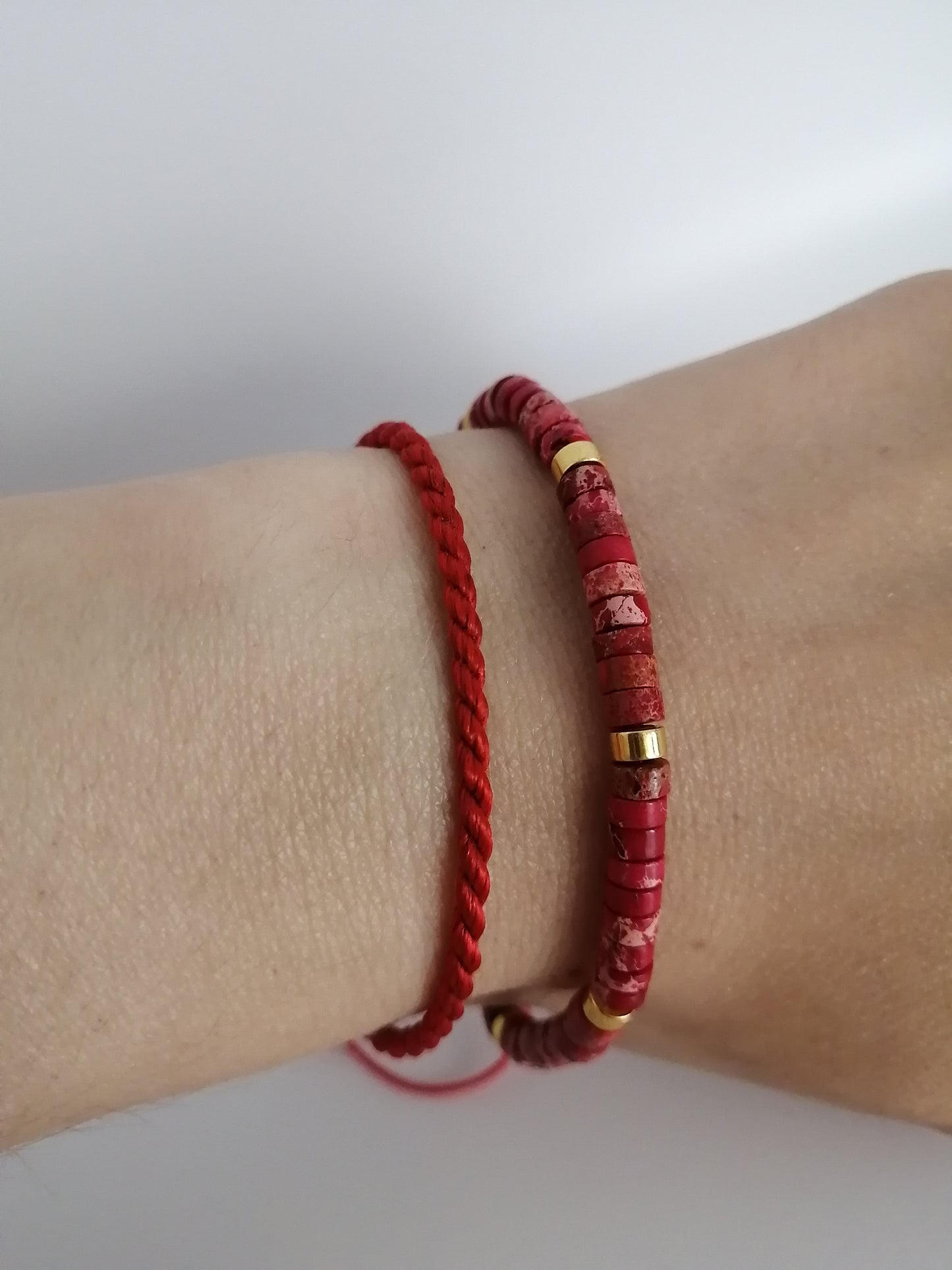 Verstelbare Rode Jaspis Armband