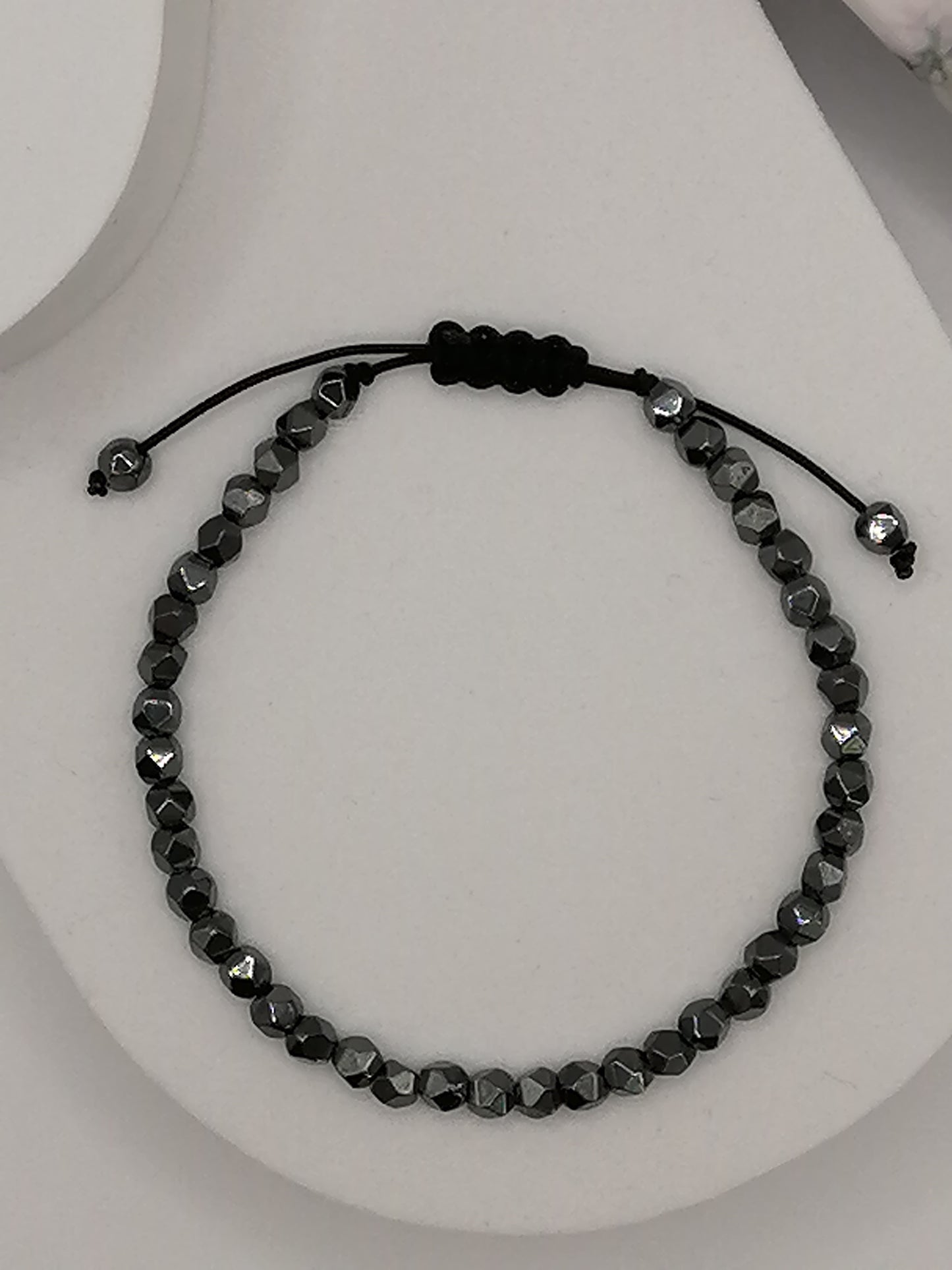 4mm Faceted Hematite Bracelet