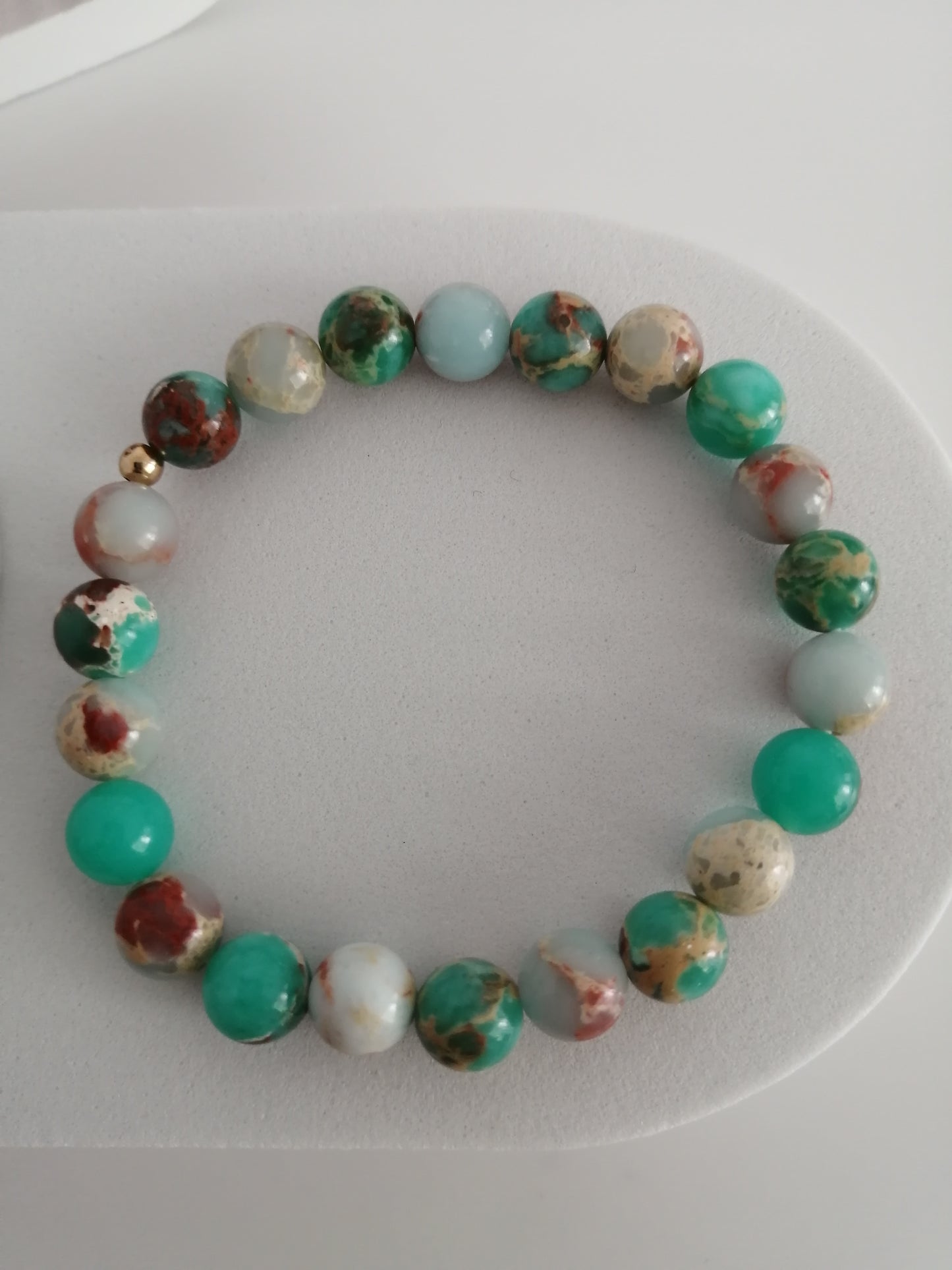 8mm Imperial Turquoise Jasper Bracelet