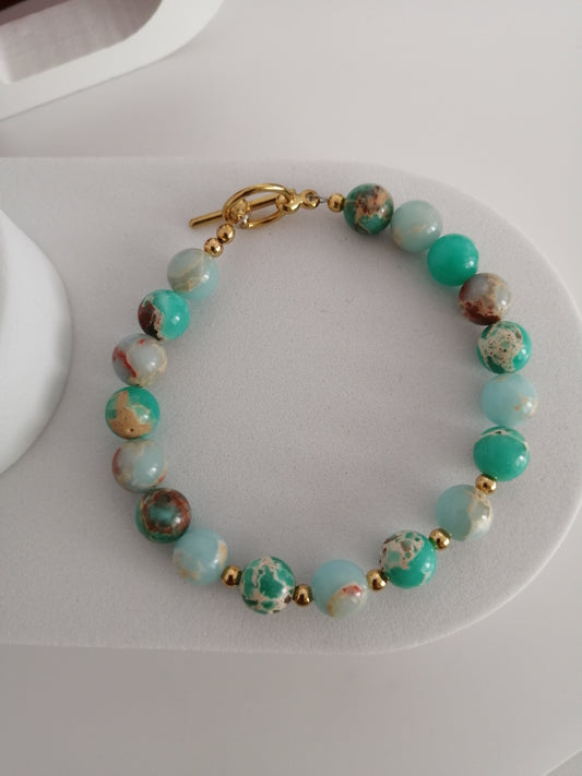 8mm Imperial Turquoise Jasper Bracelet