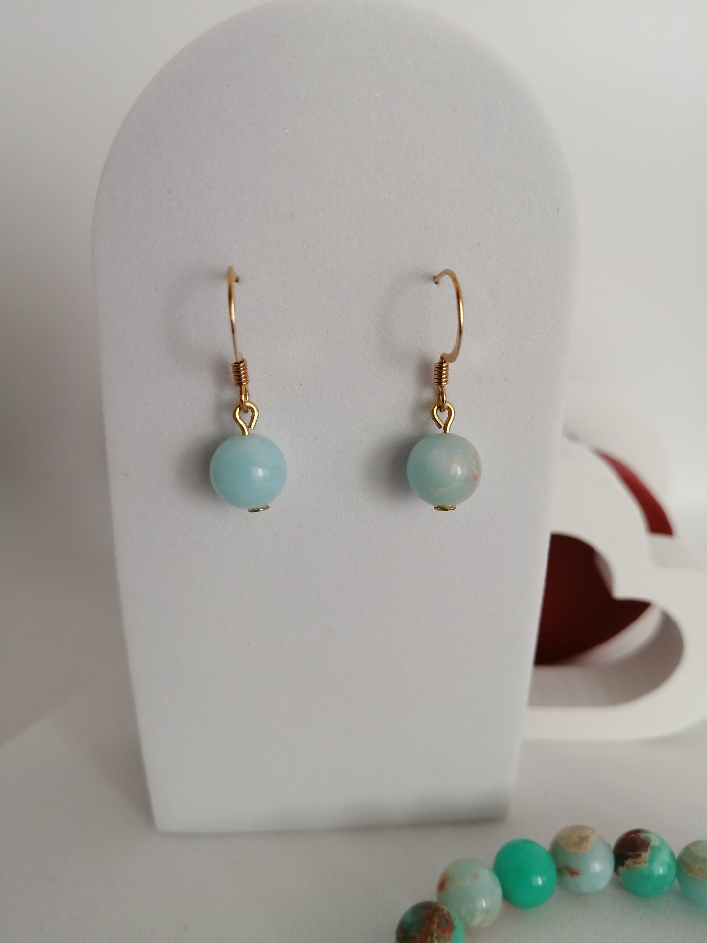 B&amp;B-set in 8 mm turquoise imperial jaspis