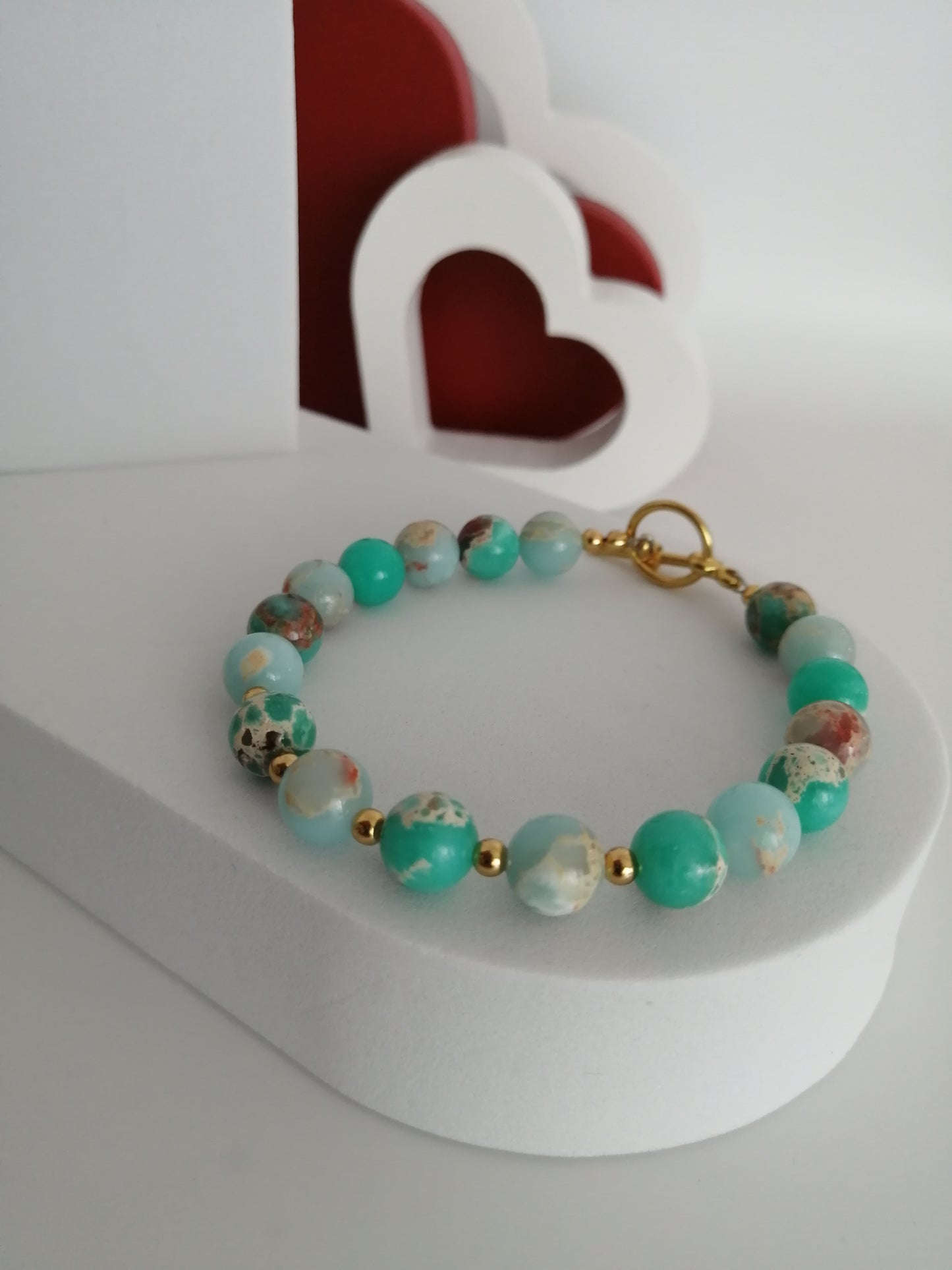8mm Imperial Turquoise Jasper Bracelet
