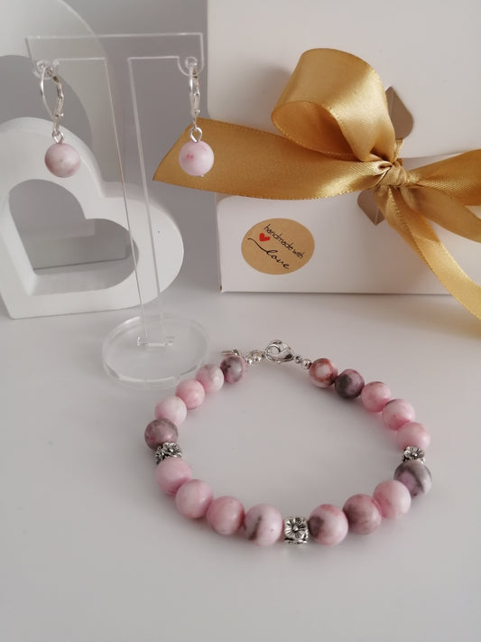 B&amp;B in Pink Zebra Jasper