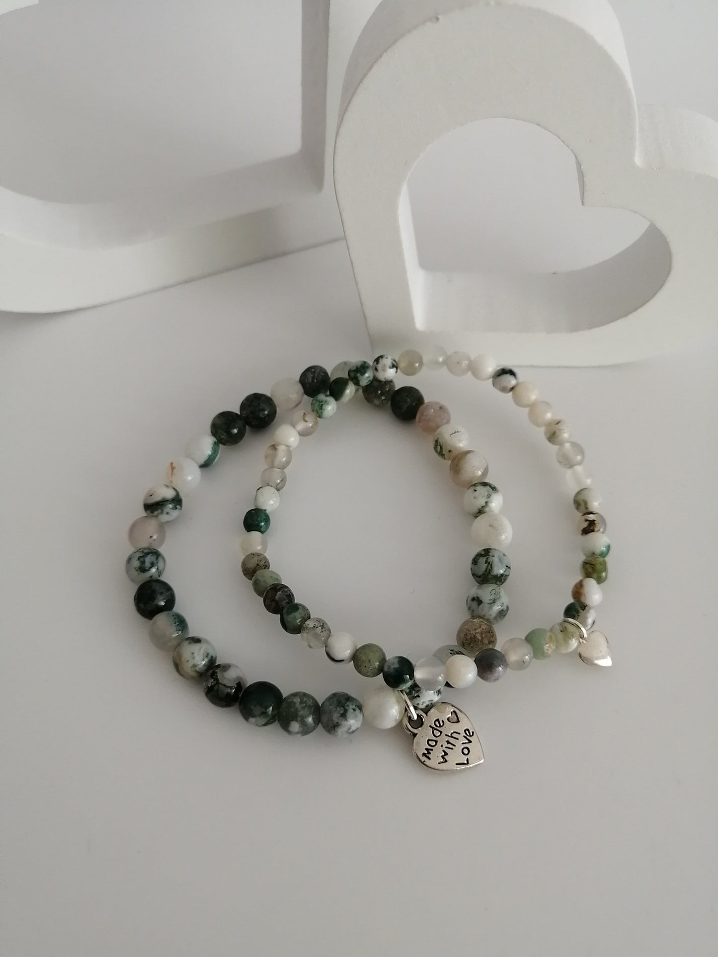 Agaat boom duo armband