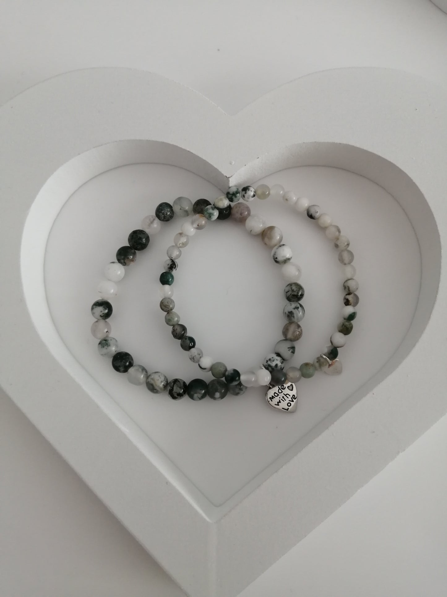 Agaat boom duo armband