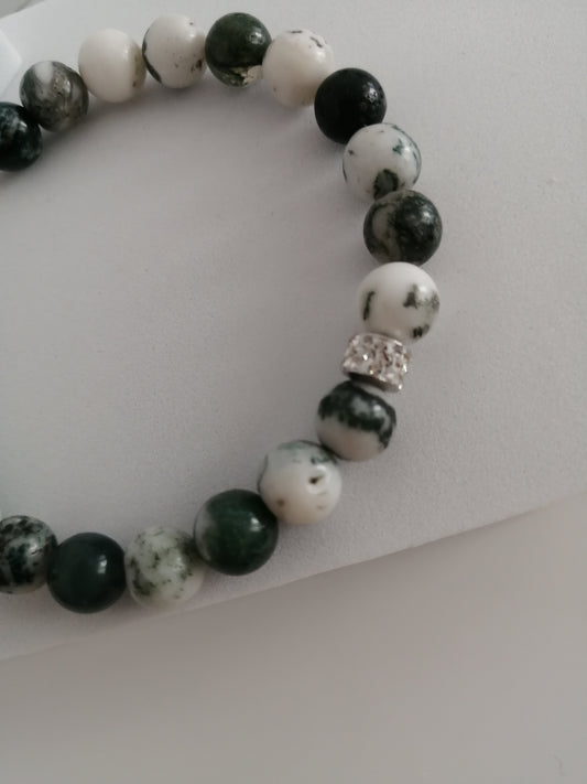 Bracelet Agate arbre 8mm