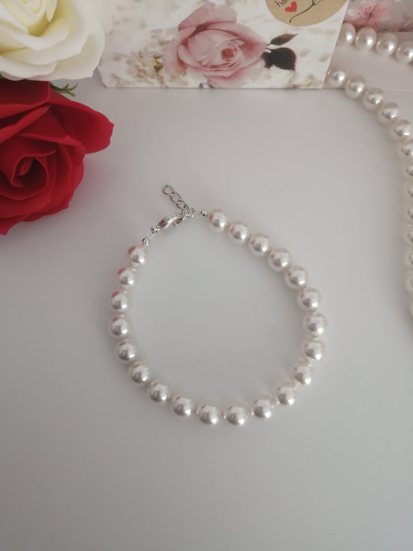 6mm Swarovki pearl bracelet