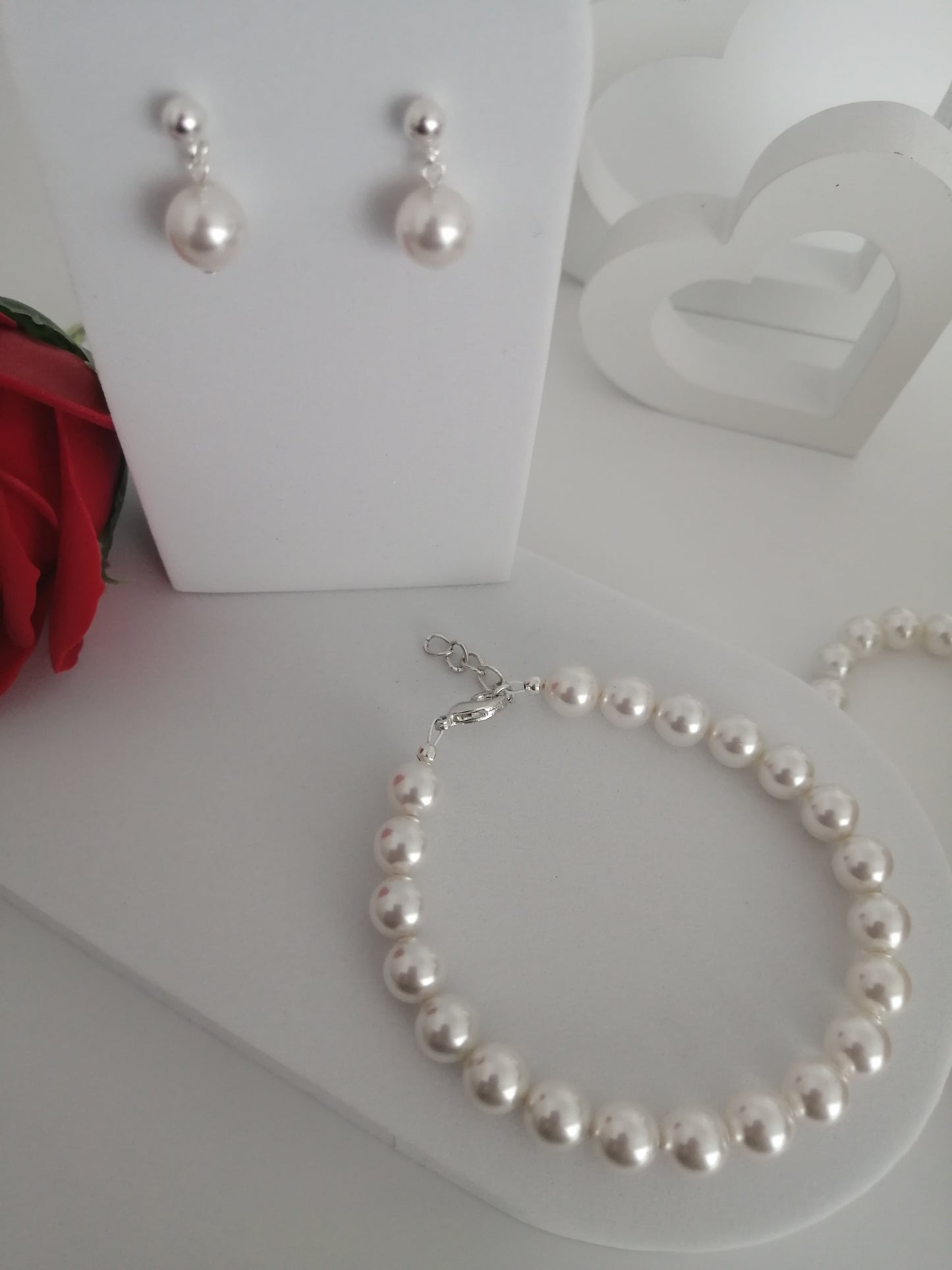 8mm Swarovski pearl earrings