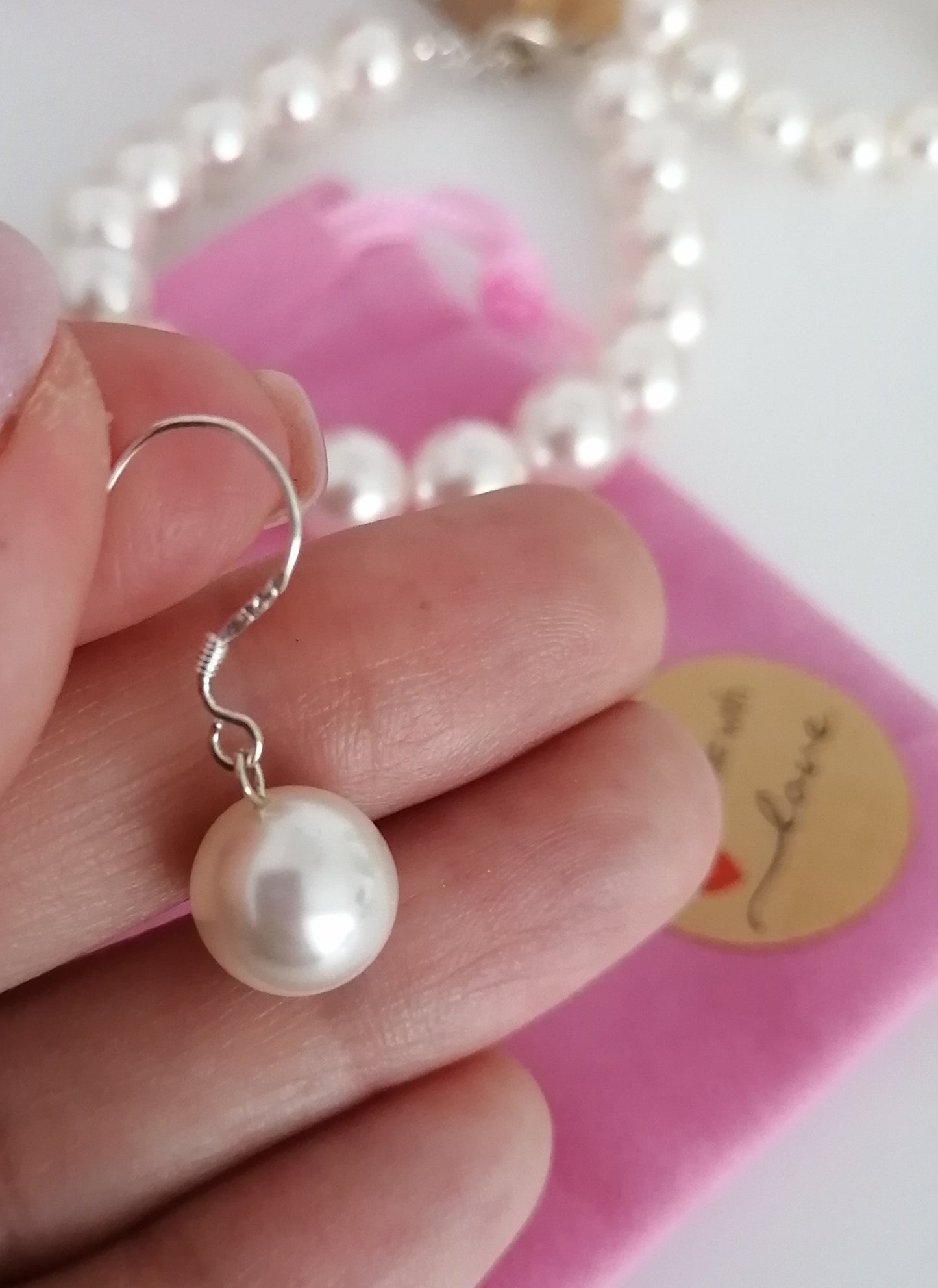 Boucles d'oreilles en perles Swarovski 12mm