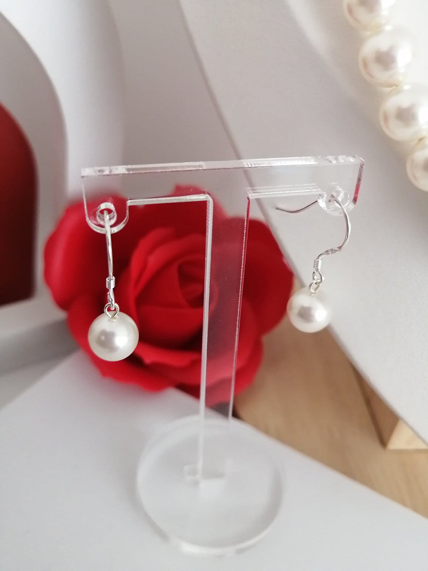 Boucles d'oreilles en perles Swarovski 10mm Lady