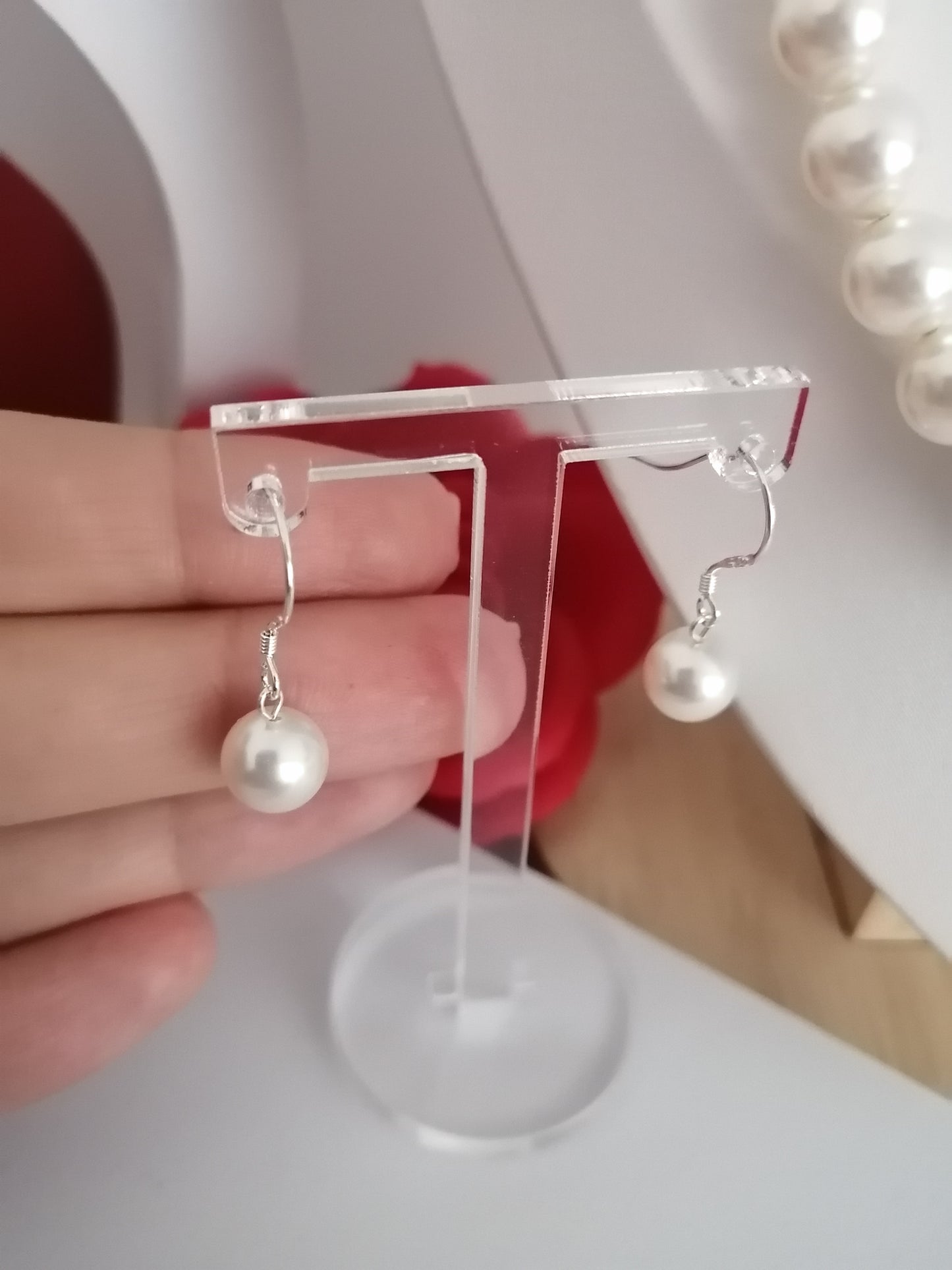 Boucles d'oreilles en perles Swarovski 10mm Lady