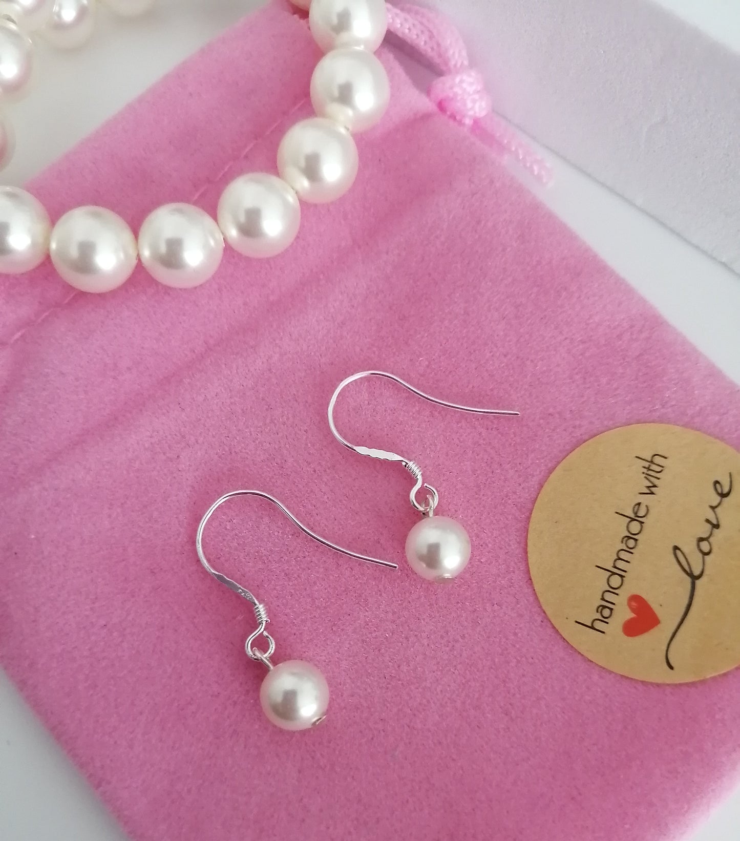 6mm Swarovski pearl earrings