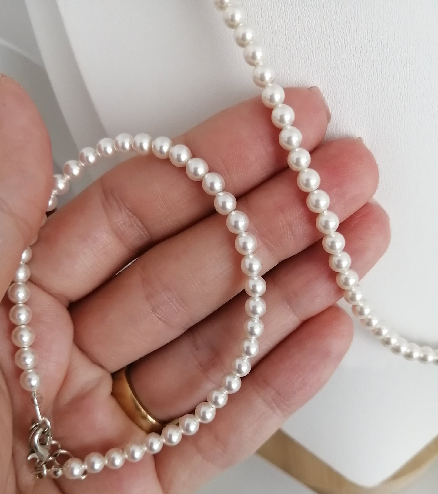 4mm Swarovki pearl bracelet