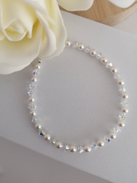 Bracelet en perles et cristaux Swarovski 4mm