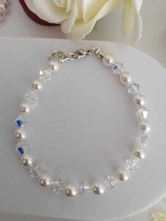 Bracelet en perles et cristaux Swarovski 6mm