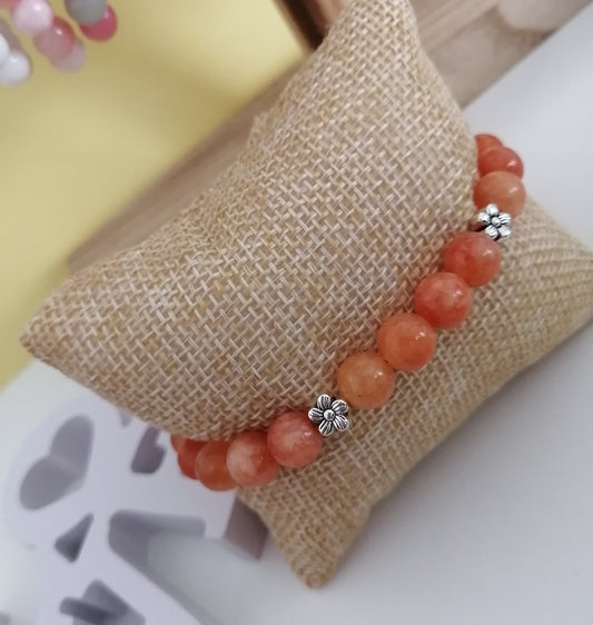 Jade Sun Stone Bracelet 8mm