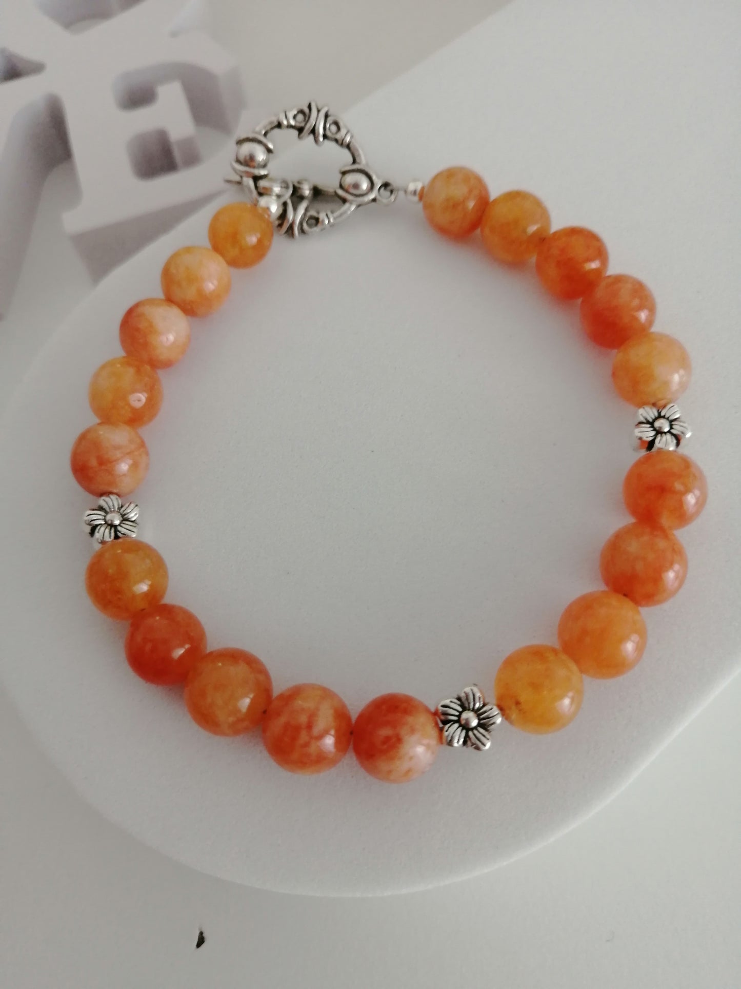 Jade Sun Stone Bracelet 8mm