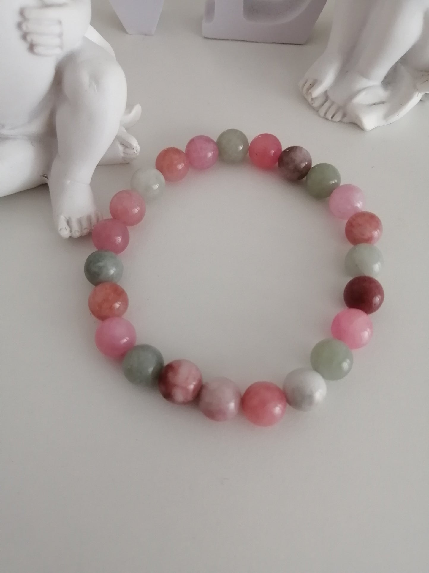 B&amp;B Set Jade roos 8mm