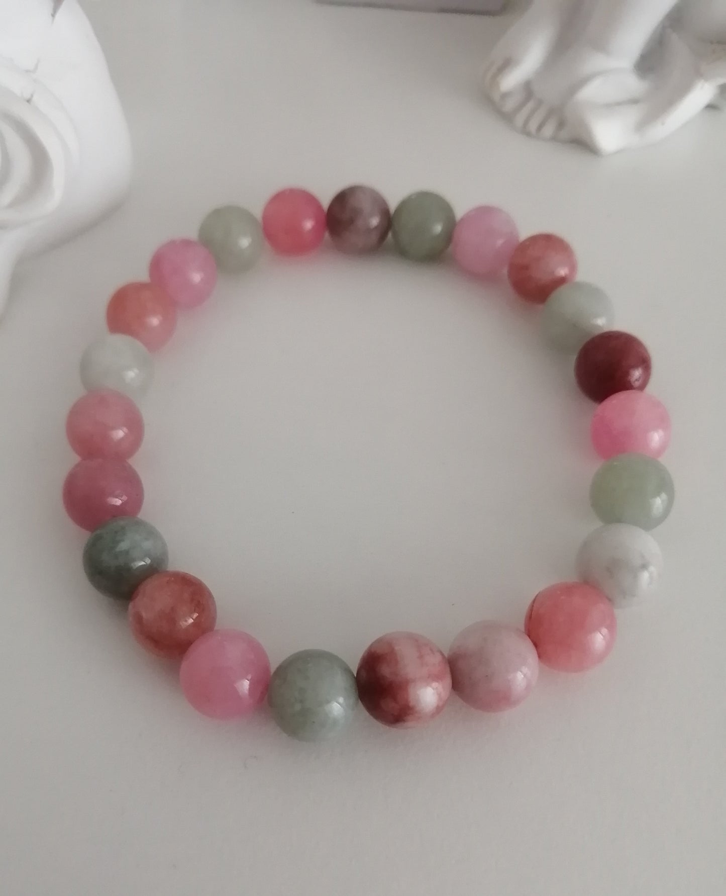 B&amp;B Set Jade roos 8mm