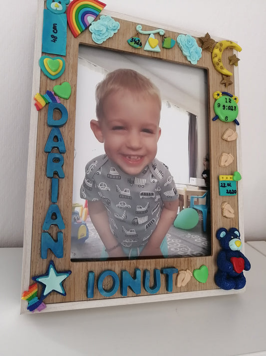 Cadre cadeau pour la naissance d'un enfant