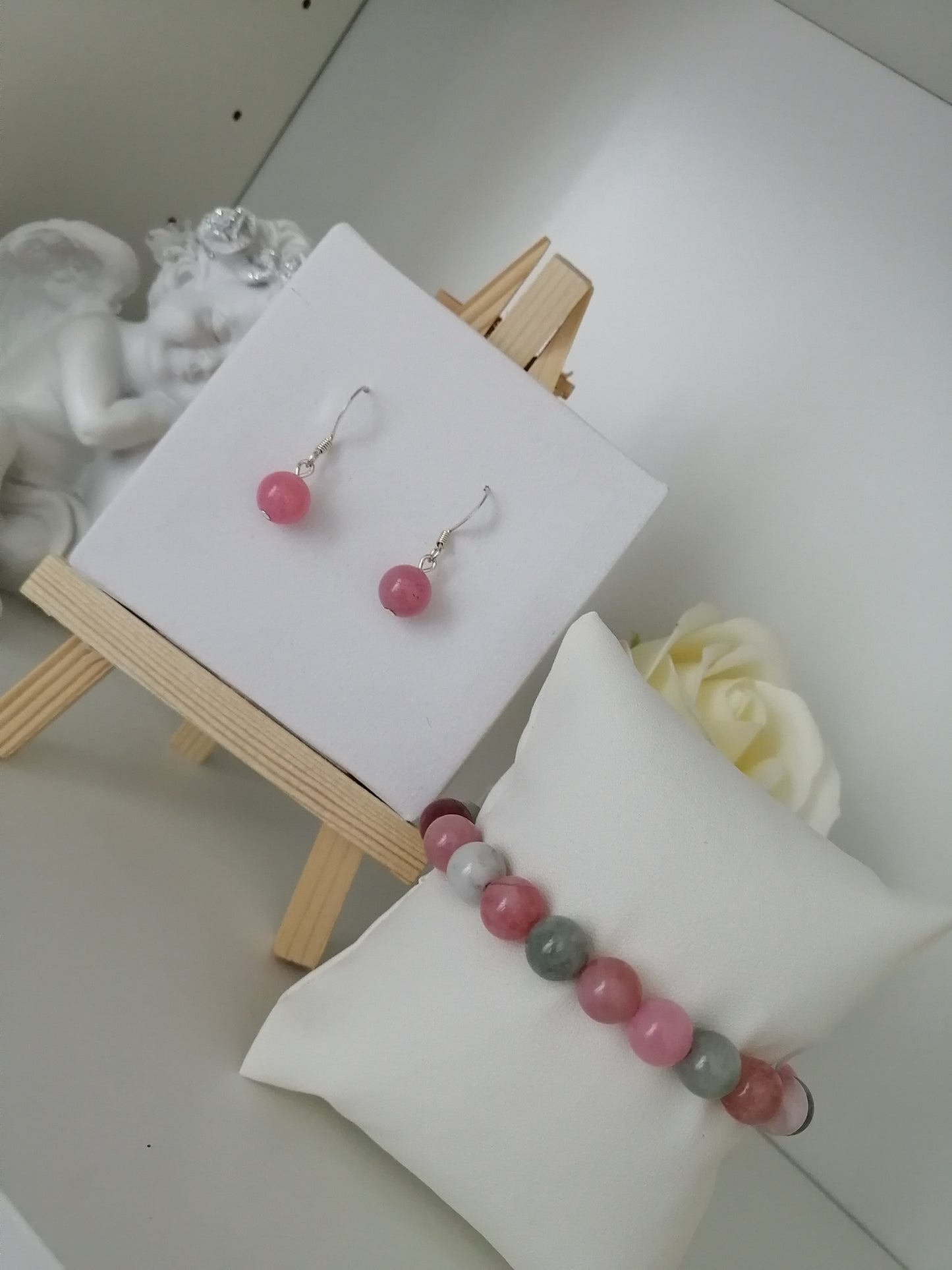 B&amp;B Set Jade roos 8mm