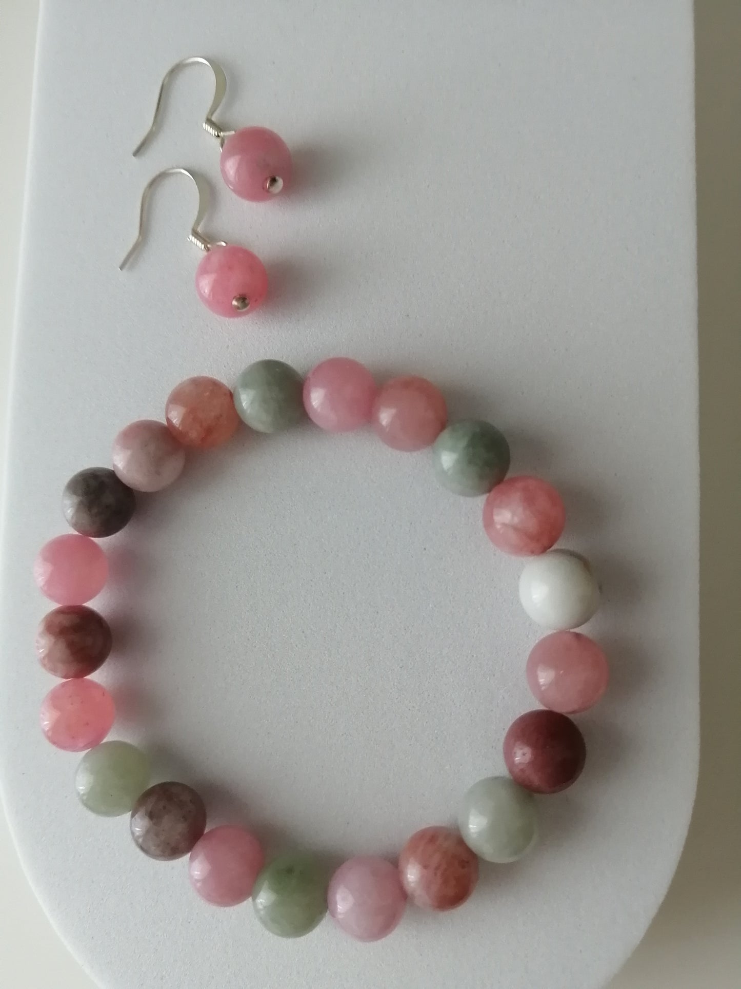 B&amp;B Set Jade roos 8mm