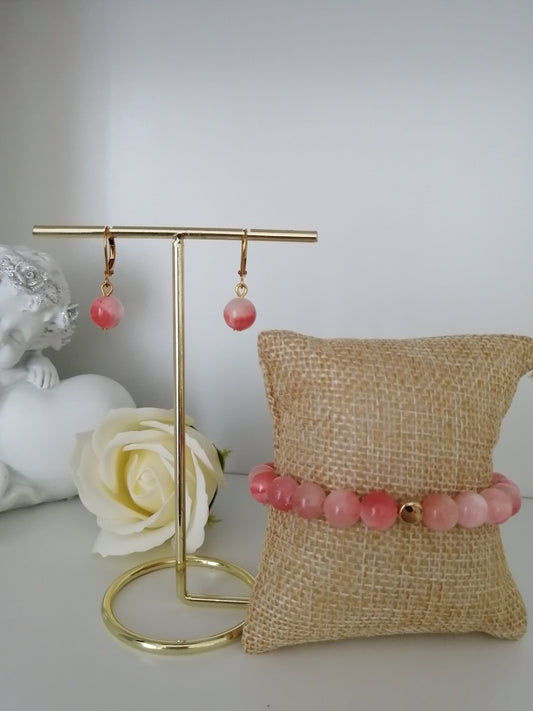 B&amp;B Set Jade roos 8mm