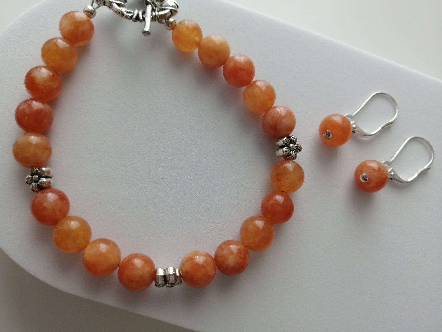 Jade Sun Stone Bracelet 8mm